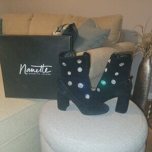 Nanette Lepore Black Suede Boot Size 8